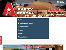 Tablet Screenshot of apluspartyrentals.com